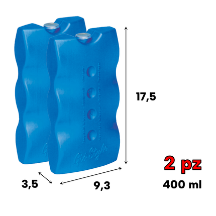 Giò Style Mattonella Ghiaccio Borsa Termica Frigo Portatile Tavoletta Refrigerante 2×400Gr