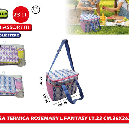 BORSA TERMICA ROSEMARY L FANTASY LT.23 CM.36X26X27h Giò Style