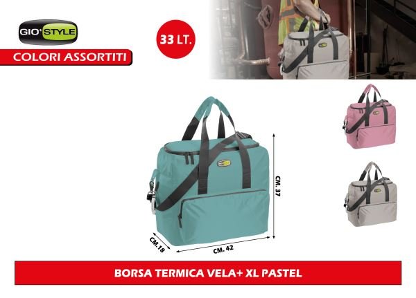 Giò Style Borsa Termica Vela+ Pastel Per Il Trasporto E Conservazione Alimenti, Design Pratico E Funzionale Giò Style
