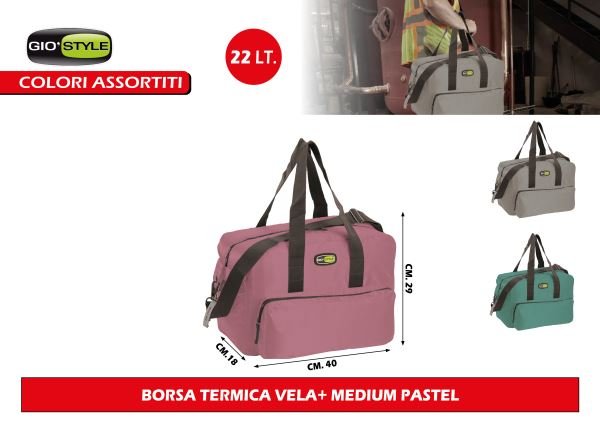 Giò Style Borsa Termica Vela+ Pastel Per Il Trasporto E Conservazione Alimenti, Design Pratico E Funzionale Media Giò Style