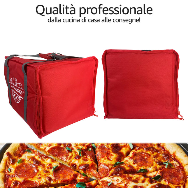 Borsa Termica 43L Portapizza Professionale Trasporto Sicuro