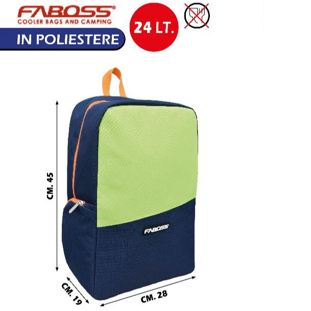 Zaino e Borsa Termica Urban in Poliestere con Capacità Variabile da Lt.14 a Lt.24 Zaino Termico 24 Lt Faboss