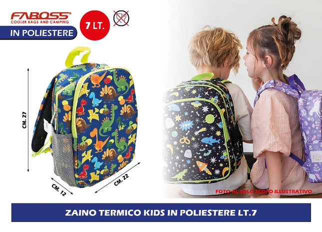 Zaino Termico Kids In Poliestere Lt.7 Faboss