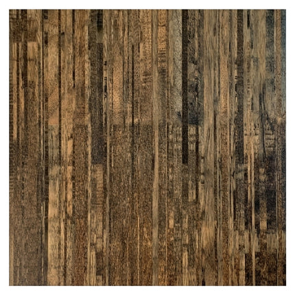 BASE TAVOLO CM.40X40 FERRO + PIANO HPL 80X80 / 70x70 cm, VARIE COLORAZIONI Legno Listellato Scuro Casalinghi Sicignano