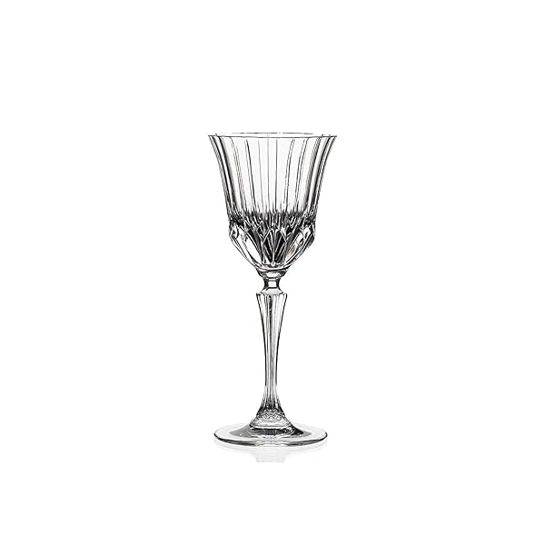 Rcr Cristalleria Italiana S.P.A. Linea Adagio | Calici Da Acqua E Vino In Vetro Bicchieri Moderni Set 6 Biccheri Di Cristallo Da 8 Cl