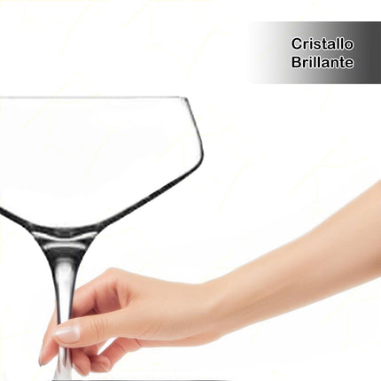 Rcr Calice Vino In Cristallo Da 33Cl Aria Champagne Set 6Pz - Splendente Elegante Per Vino, Champagne, Ristorante