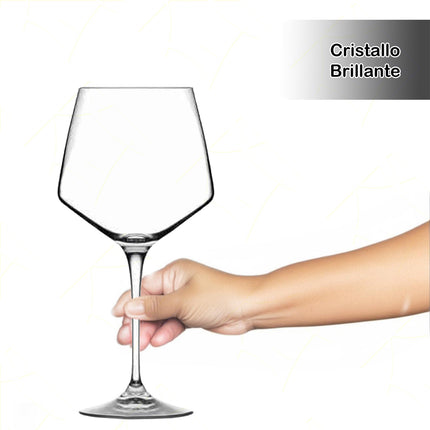 Rcr Calice Vino In Cristallo Da 72Cl Aria Burgundy Set 6Pz - Splendente Elegante Per Vino, Champagne, Ristorante RCR Cristallerie