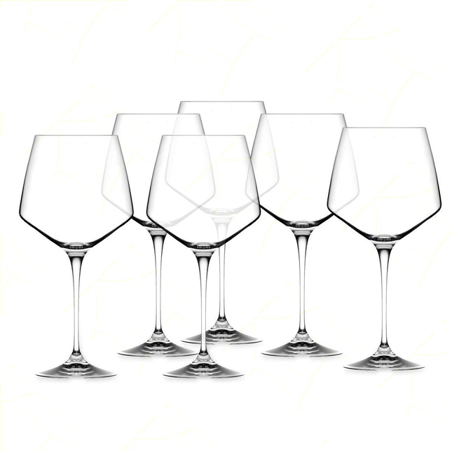 Rcr Calice Vino In Cristallo Da 72Cl Aria Burgundy Set 6Pz - Splendente Elegante Per Vino, Champagne, Ristorante