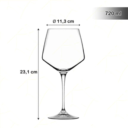 Rcr Calice Vino In Cristallo Da 72Cl Aria Burgundy Set 6Pz - Splendente Elegante Per Vino, Champagne, Ristorante RCR Cristallerie