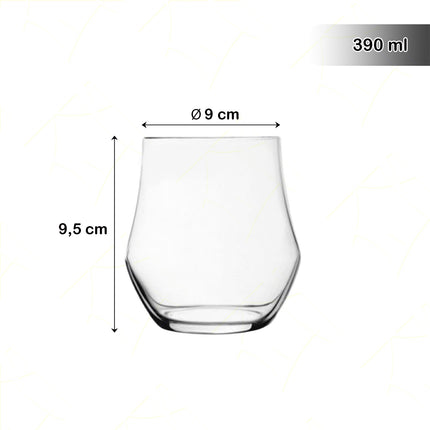 Rcr Bicchiere Acqua In Cristallo Luxion Ego Tumbler Da 39Cl Set 6Pz - Splendente Elegante Moderno Per Acqua, Bevande, Da Ristorante