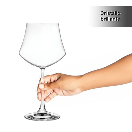 Rcr Calice Vino In Cristallo Da 33Cl Ego Set 6Pz - Splendente Elegante Per Vino, Champagne, Ristorante RCR Cristallerie