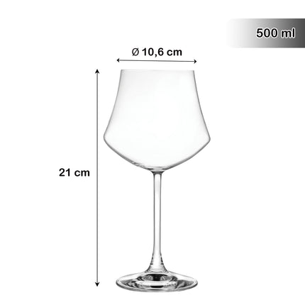 Rcr Calice Vino In Cristallo Da 33Cl Ego Set 6Pz - Splendente Elegante Per Vino, Champagne, Ristorante RCR Cristallerie