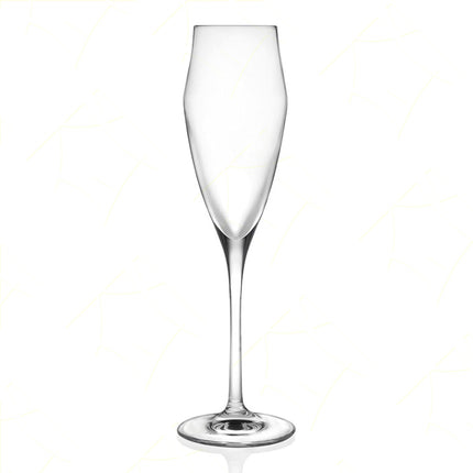 Rcr Bicchiere Da Champagne Calice In Cristallo Da 18Cl Ego Flute Set 6Pz - Splendente Elegante, Per Matrimoni, Feste, Da Ristorante