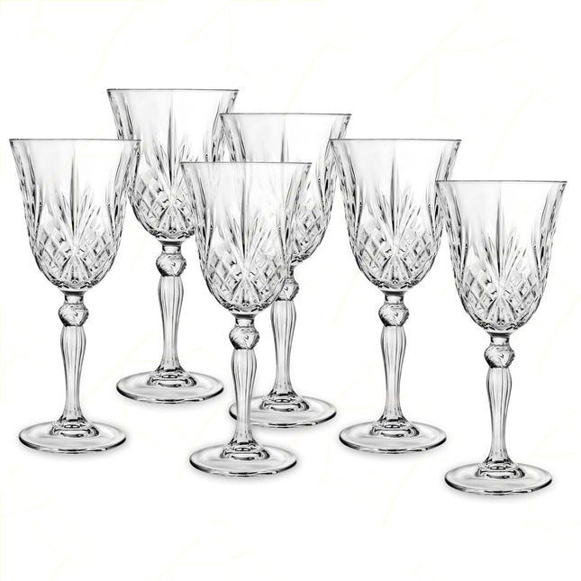 Rcr Calice Vino In Cristallo Da 27Cl Melodia Set 6Pz - Splendente Elegante Per Vino, Champagne, Ristorante