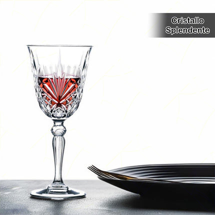 Rcr Calice Vino In Cristallo Da 27Cl Melodia Set 6Pz - Splendente Elegante Per Vino, Champagne, Ristorante