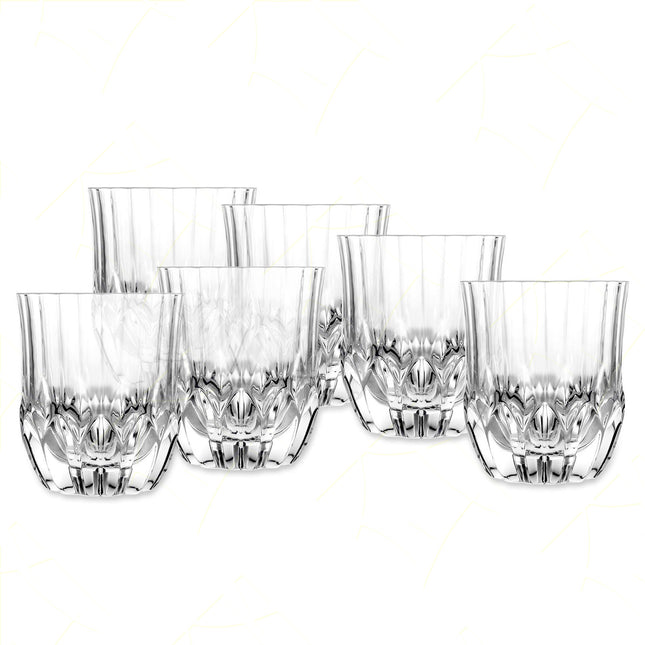 Rcr Bicchiere Acqua In Cristallo Adagio Dof Tumbler Da 35Cl Set 6Pz - Splendente Elegante Per Acqua, Aperitivi, Da Ristorante