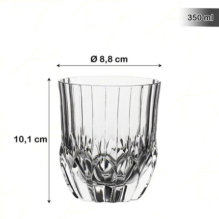Rcr Bicchiere Acqua In Cristallo Adagio Dof Tumbler Da 35Cl Set 6Pz - Splendente Elegante Per Acqua, Aperitivi, Da Ristorante RCR Cristallerie