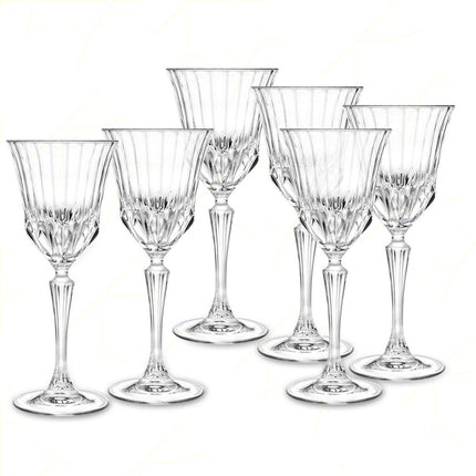 Rcr Calice Vino In Cristallo Da 22Cl Adagio Set 6Pz - Splendente Elegante Per Vino, Champagne, Ristorante