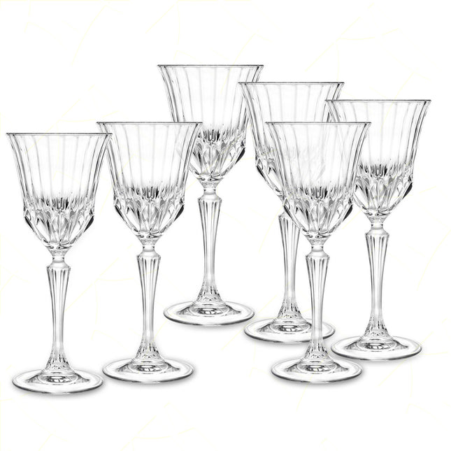 Rcr Calice Vino In Cristallo Da 22Cl Adagio Set 6Pz - Splendente Elegante Per Vino, Champagne, Ristorante