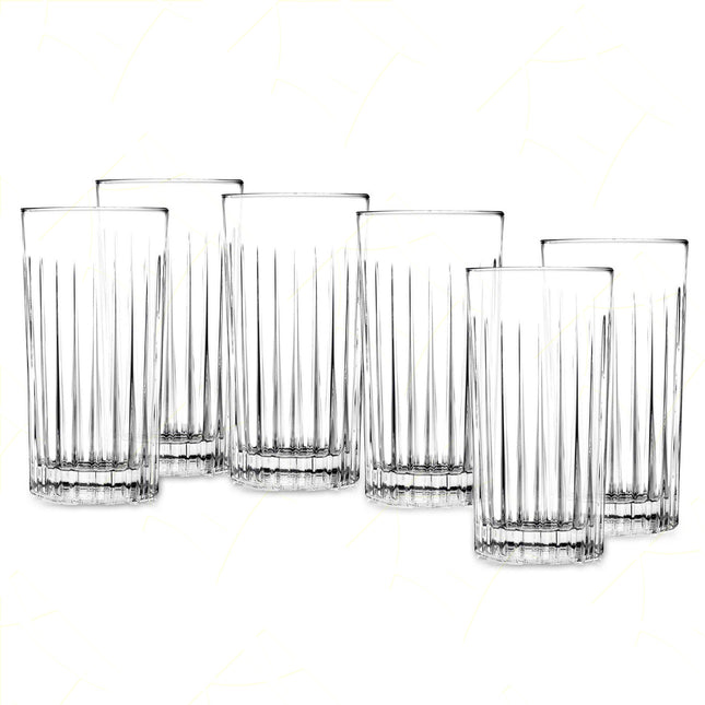 Rcr Bicchiere Acqua In Cristallo Timeless Tumbler Da 44Cl Set 6Pz - Splendente Elegante Per Acqua, Aperitivi, Da Ristorante, Casa