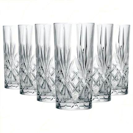 Rcr Bicchiere Acqua In Cristallo Melodia Tumbler Da 36Cl Set 6Pz - Splendente Elegante Per Acqua, Aperitivi, Da Ristorante, Casa
