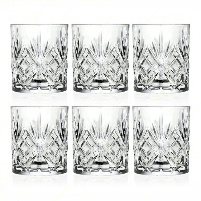 Rcr Bicchiere Acqua In Cristallo Melodia Dof Da 34Cl Set 6Pz - Splendente Elegante Per Acqua, Aperitivi, Da Ristorante, Casa