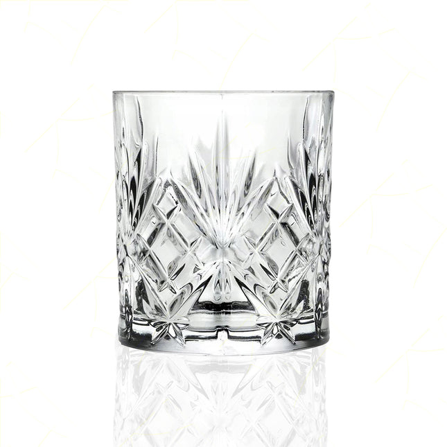 Rcr Bicchiere Acqua In Cristallo Melodia Dof Da 34Cl Set 6Pz - Splendente Elegante Per Acqua, Aperitivi, Da Ristorante, Casa