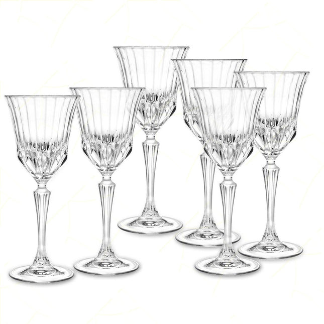 Rcr Calice Vino In Cristallo Adagio Set 6Pz - Splendente Elegante Per Vino, Champagne, Ristorante RCR Cristallerie