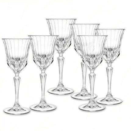 Rcr Calice Vino In Cristallo Adagio Set 6Pz - Splendente Elegante Per Vino, Champagne, Ristorante RCR Cristallerie