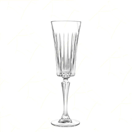 Rcr Bicchiere Da Champagne Calice In Cristallo Da 21Cl Timeless Flute Set 6Pz - Splendente Elegante, Per Matrimoni, Feste, Da Ristorante