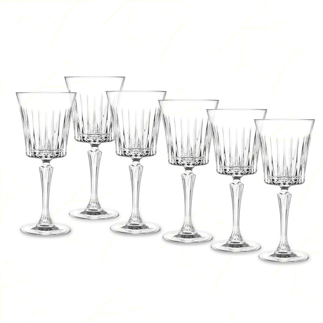 Rcr Calice Vino In Cristallo Da 30Cl Timeless Set 6Pz - Splendente Elegante Per Vino, Champagne, Ristorante