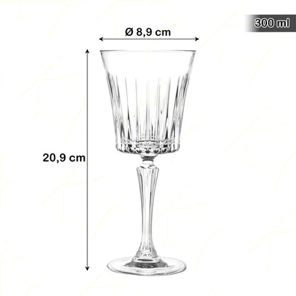 Rcr Calice Vino in Cristallo Timeless Set 6Pz - Splendente Elegante per Vino, Champagne, Ristorante 30 cl RCR Cristallerie