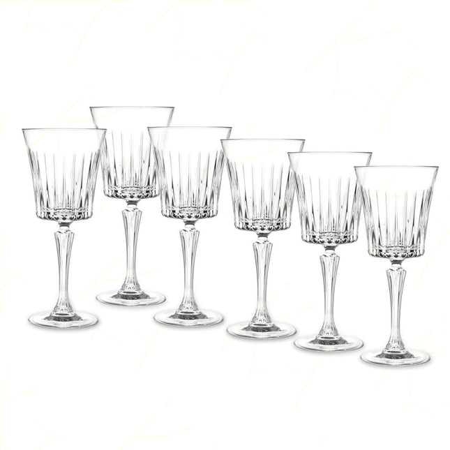 Rcr Calice Vino in Cristallo Timeless Set 6Pz - Splendente Elegante per Vino, Champagne, Ristorante RCR Cristallerie
