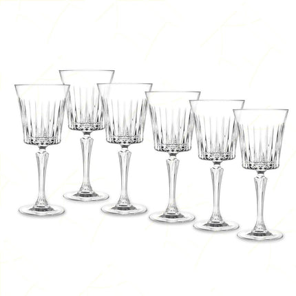 Rcr Calice Vino in Cristallo Timeless Set 6Pz - Splendente Elegante per Vino, Champagne, Ristorante RCR Cristallerie