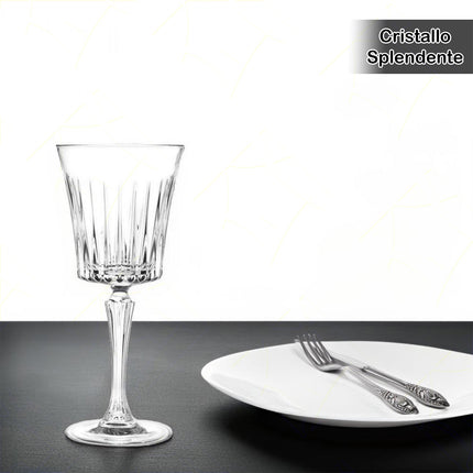 Rcr Calice Vino In Cristallo Da 23Cl Timeless Set 6Pz - Splendente Elegante Per Vino, Champagne, Ristorante