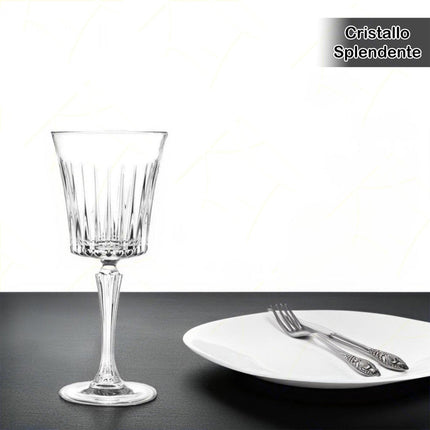 Rcr Calice Vino in Cristallo Timeless Set 6Pz - Splendente Elegante per Vino, Champagne, Ristorante RCR Cristallerie