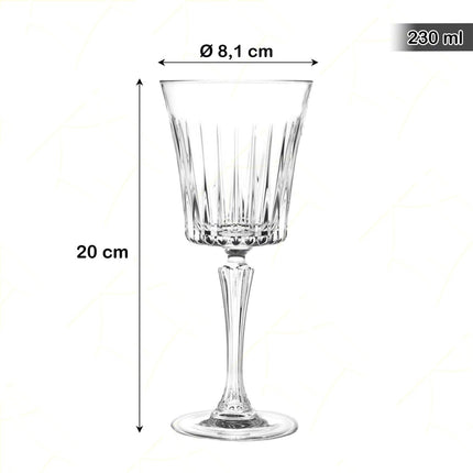 Rcr Calice Vino in Cristallo Timeless Set 6Pz - Splendente Elegante per Vino, Champagne, Ristorante RCR Cristallerie