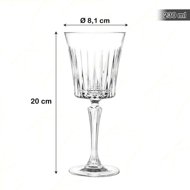Rcr Calice Vino in Cristallo Timeless Set 6Pz - Splendente Elegante per Vino, Champagne, Ristorante 23 cl RCR Cristallerie