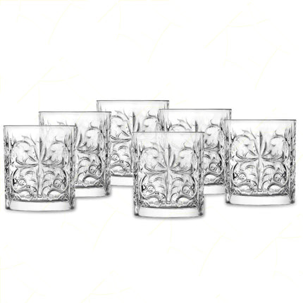 Rcr Bicchiere Acqua In Cristallo Tattoo Dof Da 34Cl Set 6Pz - Splendente Elegante Per Acqua, Aperitivi, Da Ristorante, Casa