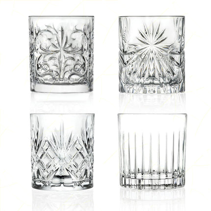 Rcr Bicchieri Misti Per Cocktail In Cristallo Mixology Set 4Pz - Splendente Elegante Per Acqua, Aperitivi, Da Ristorante, Bar O Casa