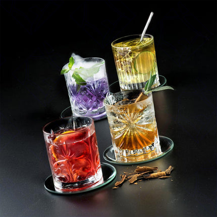 Rcr Bicchieri Misti Per Cocktail In Cristallo Mixology Set 4Pz - Splendente Elegante Per Acqua, Aperitivi, Da Ristorante, Bar O Casa