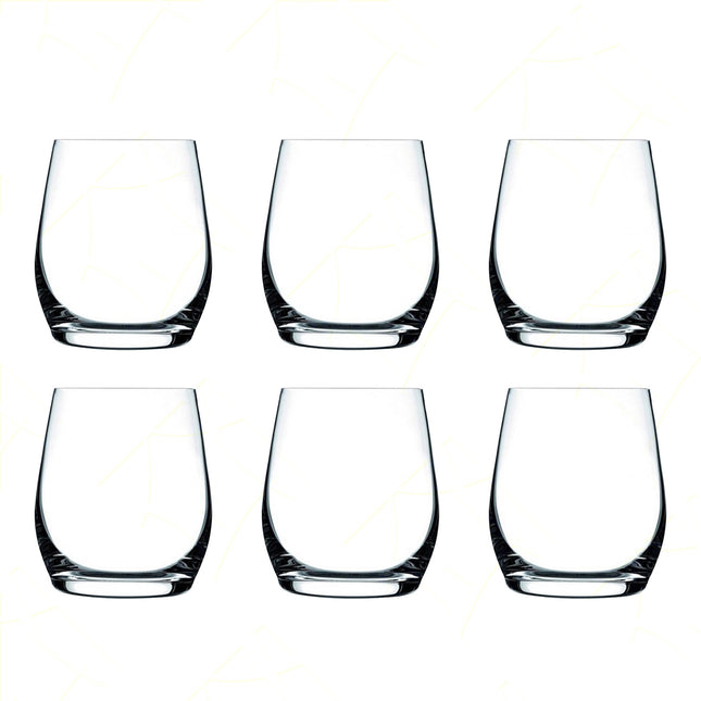Rcr Bicchiere Acqua In Cristallo Invino Dof Da 37Cl Set 6Pz - Splendente Elegante Per Acqua, Aperitivi, Da Ristorante, Casa
