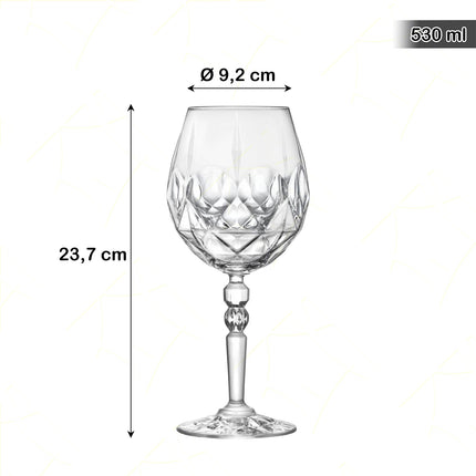 Rcr Calice Per Aperitivi In Cristallo Da 53Cl Alkemist Aperitif Set 6Pz - Splendente Elegante Per Vino, Champagne, Aperitivi, Ristorante