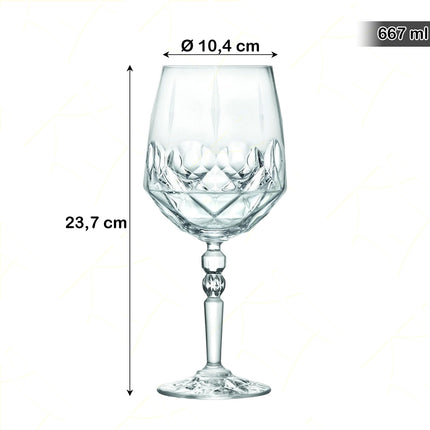 Rcr Calice Per Aperitivi In Cristallo Da 66,7Cl Alkemist Cocktail Set 6Pz - Splendente Elegante Per Vino, Champagne, Aperitivi, Ristorante