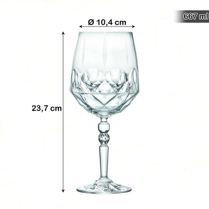Rcr Calice Per Aperitivi In Cristallo Alkemist Set 6Pz - Splendente Elegante Per Ristorante, Bar, Vino, Champagne, Aperitivi, Dessert, Frutta 66,7 cl RCR Cristallerie