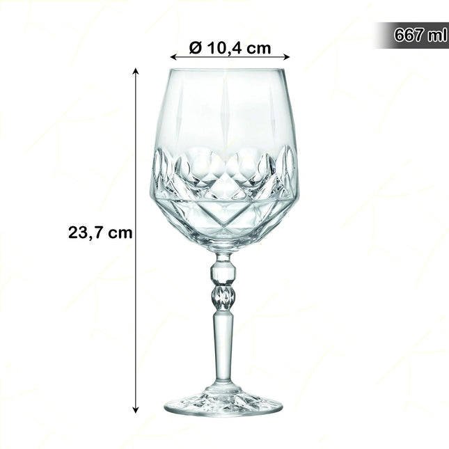 Rcr Calice Per Aperitivi In Cristallo Alkemist Set 6Pz - Splendente Elegante Per Ristorante, Bar, Vino, Champagne, Aperitivi, Dessert, Frutta 66,7 cl RCR Cristallerie