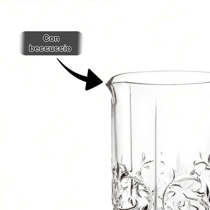 Rcr Bicchiere Per Mixing Cocktail In Cristallo Da 65Cl - Da Bar Per Cocktail, Aperitivo, Resistente, Con Beccuccio, Mixing Glass