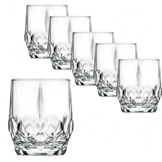 Rcr Bicchiere Acqua In Cristallo Alkemist Whisky Da 35Cl Set 6Pz - Splendente Elegante Per Acqua, Aperitivi, Da Ristorante, Casa