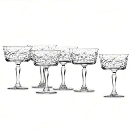 Rcr Calice Per Aperitivi O Frutta In Cristallo Da 27Cl Tattoo Set 6Pz - Splendente Elegante Per Dessert, Frutta, Aperitivi, Ristorante, Bar