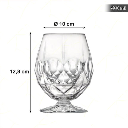 Rcr Calice Acqua O Aperitivi In Cristallo Da 53Cl Alkemist Stemless Set 6Pz - Senza Stelo Splendente Elegante Per Dessert, Frutta, Aperitivi, Ristorante, Bar